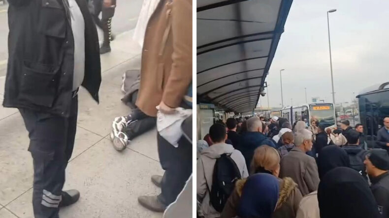 Metrob&uuml;s Durağında Baygınlık Ge&ccedil;iren Kız'a Ara&ccedil; &Ccedil;arptı
