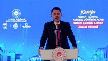 Murat Kurum: Bir &uuml;lke b&uuml;y&uuml;kl&uuml;ğ&uuml;ndeki alanı deprem b&ouml;lgesine kurduk