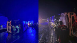 Osmaniye&rsquo;de Yolcu Otob&uuml;s&uuml; Devrildi: 3 Yaralı