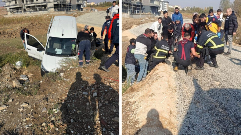 Otomobil Su Kanalına D&uuml;şt&uuml;: S&uuml;r&uuml;c&uuml; Yaralı Olarak Kurtarıldı