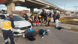 Otomobil ve Motosiklet &Ccedil;arpıştı: İki Yaralı