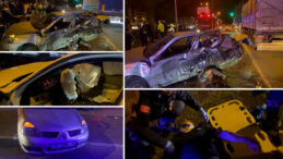 Otomobile Arkadan &Ccedil;arpıp Ka&ccedil;tı; 2 Uzman &Ccedil;avuş Yaralı