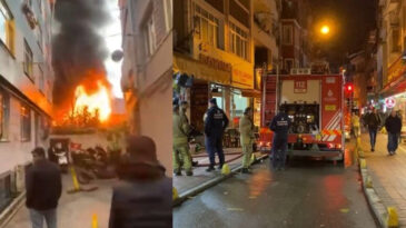 Otoparkta Yangın 2 Katlı Binaya Sı&ccedil;radı