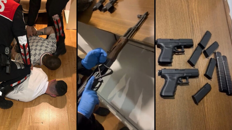 Polis Otelde Baskın D&uuml;zenledi: Yatak Altında Kalaşnikof Bulundu