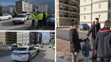 Polisten Ka&ccedil;an S&uuml;r&uuml;c&uuml; Yakalandı, Ağlayan &Ccedil;ocuklara Polis Destek Oldu