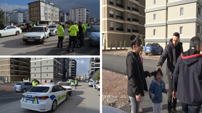 Polisten Ka&ccedil;an S&uuml;r&uuml;c&uuml; Yakalandı, Ağlayan &Ccedil;ocuklara Polis Destek Oldu