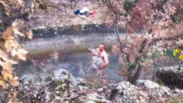 Su Kanalına D&uuml;şen Karaca 100 Metre Kala Kurtarıldı