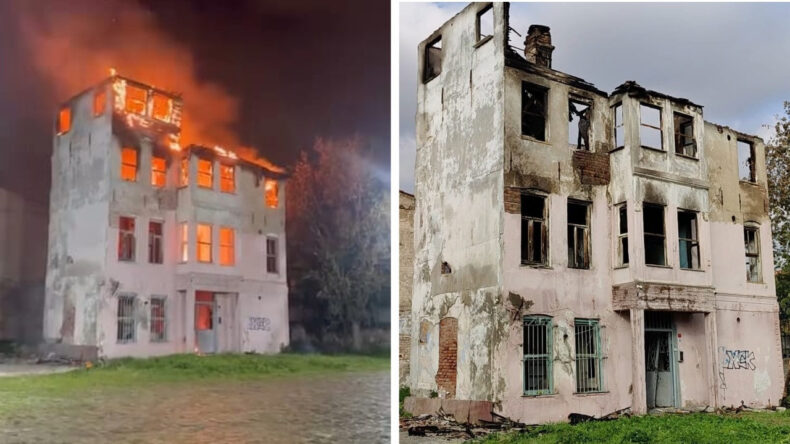 Tarihi Fransız Hapishanesi'nde Yangın