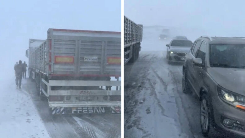 Tendürek Geçidi'nde Ulaşım Aksadı