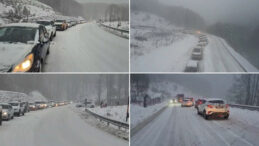 Uludağ'da trafik &ccedil;ilesi: Kilometrelerce kuyruk oluştu