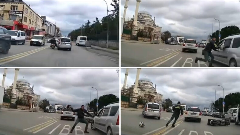 &Uuml;mraniye'de Yol Verme Kavgası