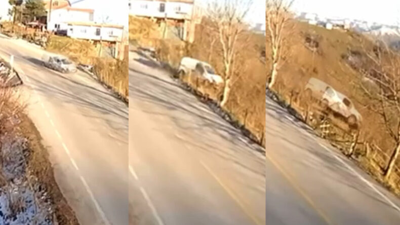 Virajı Alamayan Ara&ccedil; Fındık Bah&ccedil;esine Devrildi