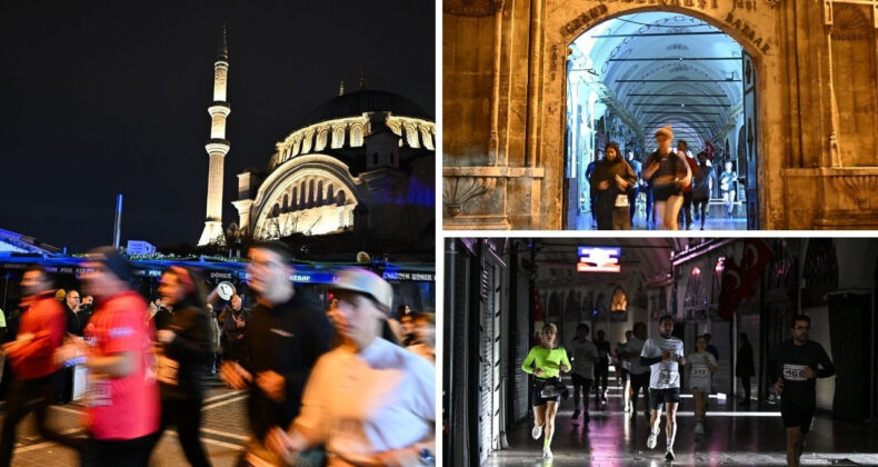 Yılın En Uzun Gecesinde Kapalı &Ccedil;arşı'da Koşu Yarışması D&uuml;zenlendi