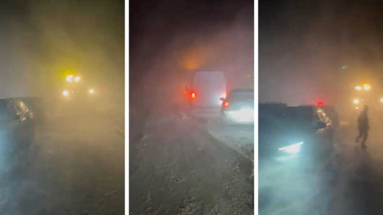 2409 Metre Rakımlı Kop Dağı Ge&ccedil;idi Kapandı, Bir&ccedil;ok Ara&ccedil; Mahsur Kaldı