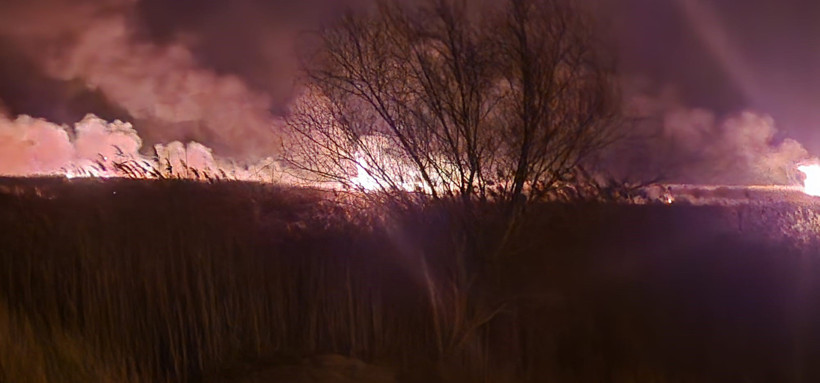 Eber Gölü Yangın Görüntüsü