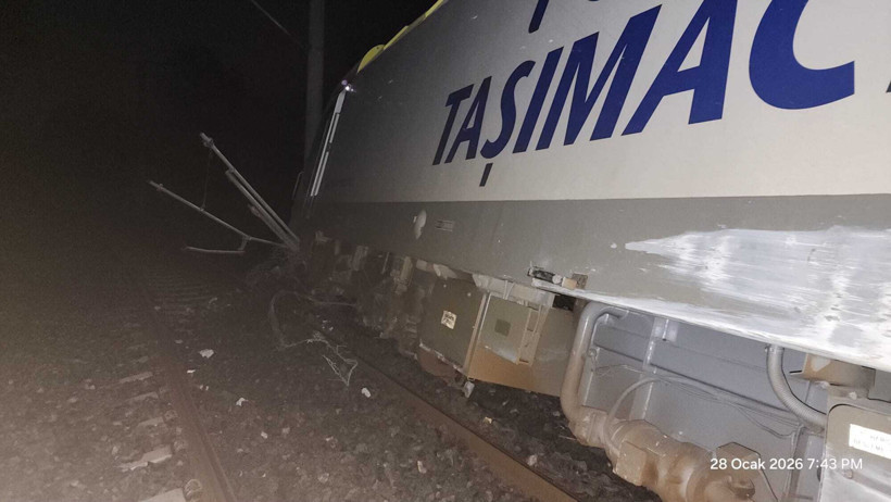 Tren kazası görünümü