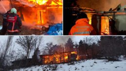 Ahşap Ev Alev Alev Yandı