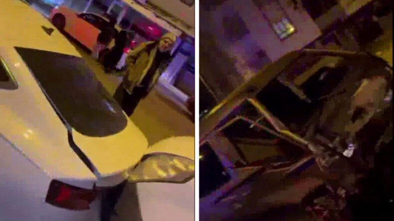 Alkoll&uuml; S&uuml;r&uuml;c&uuml; Korku Dolu Anlar Yaşattı: Biri Polisten Ka&ccedil;arken, Diğeri 8 Aracı Hasara Uğrattı