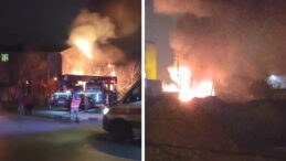 Arnavutk&ouml;y'de k&ouml;m&uuml;rl&uuml;kte başlayan yangın binaya sı&ccedil;radı