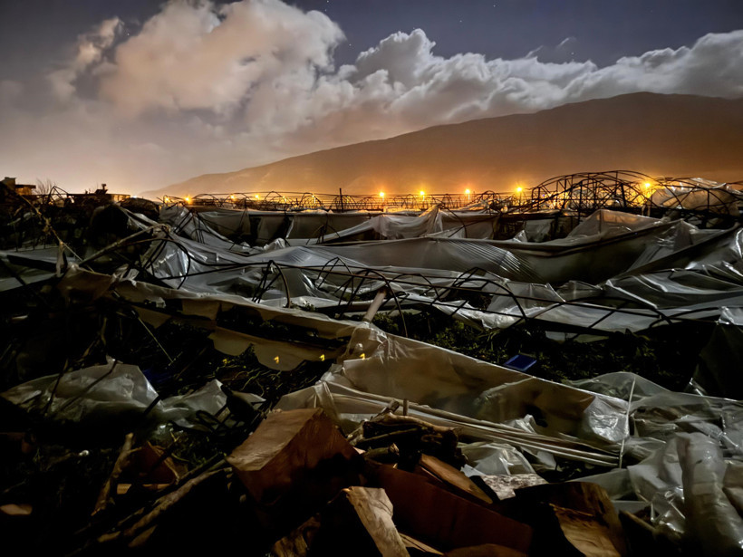 Hortum nedeniyle zarar gören seralar