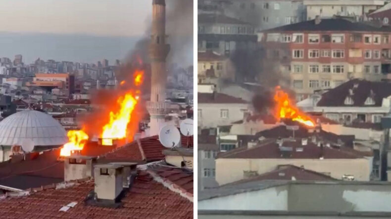 Bah&ccedil;elievler'de &Ccedil;atı Yangını: Bitişikteki Binaya Sı&ccedil;radı