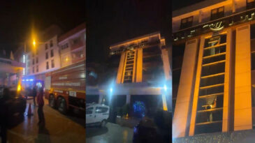 Bursa'daki Otel Yangınında Mahsur Kalanlar Kurtarıldı