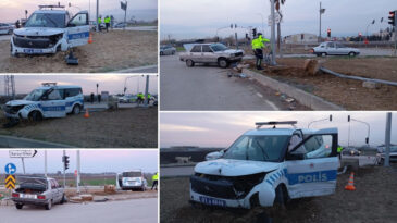 Denetimden Ka&ccedil;maya &Ccedil;alıştı, Ekip Ara&ccedil;larına &Ccedil;arptı: 3 Polis Yaralı