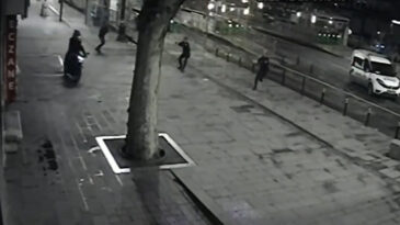 Film seti değil İstanbul'un ger&ccedil;eği: D&uuml;kkanı kurşunladı, videoya aldı, polise silah &ccedil;ekti