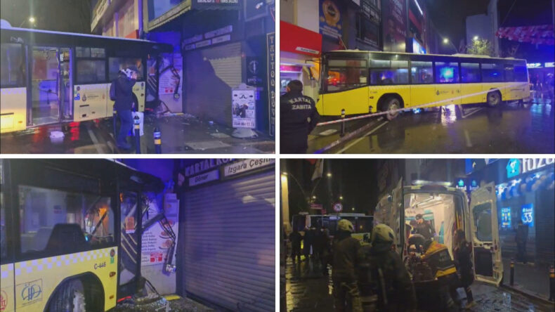 İETT Otob&uuml;s&uuml; Duvara &Ccedil;arptı: 6 Yaralı