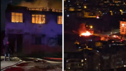 İki Katlı Binada Sobadan Kaynaklanan Yangın Lodosun Etkisiyle B&uuml;y&uuml;d&uuml;