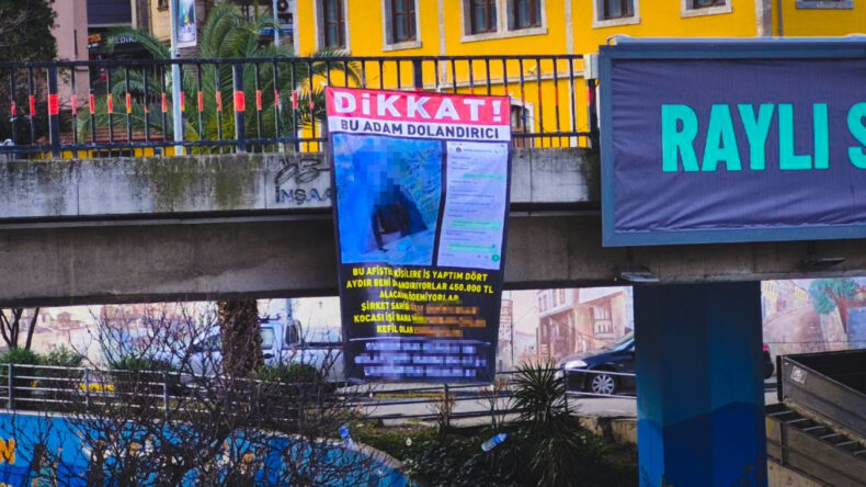 İsim, numara, fotoğraf ifşası: Dolandırıcılar afişle teşhir edildi