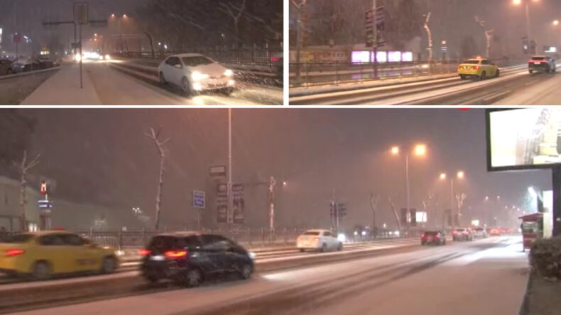 İstanbul Yeni Yıla Karla Uğurlandı
