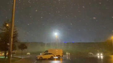 İstanbul'da Kar Yağışı Tekrar Etkili Olmaya Başladı