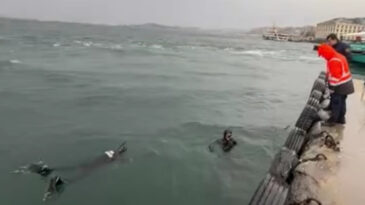 İstanbul'da Kaybolan Gen&ccedil; Denize Atlarken G&ouml;r&uuml;nt&uuml;lendi