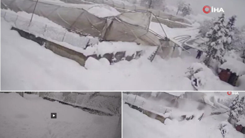 Kar Çiftçiyi Vurdu, 50 Dönüm Sera Çöktü