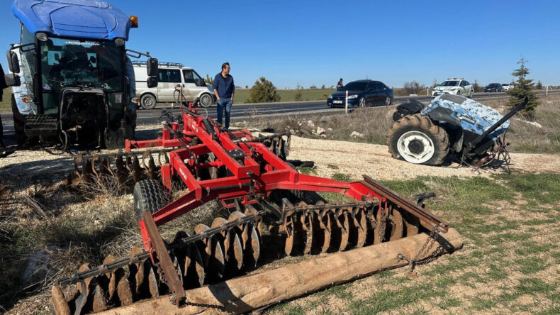 Kazada Trakt&ouml;r İkiye Ayrıldı