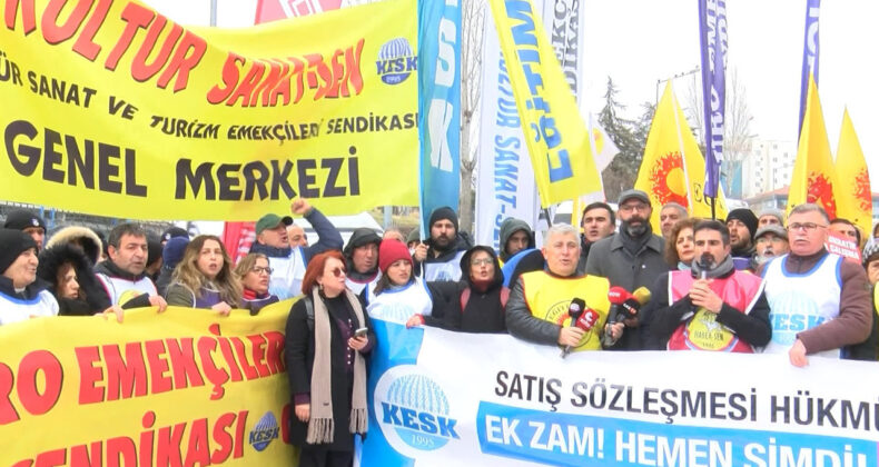 KESK &Uuml;yesi Memurlar İş Bıraktı: 'Ek Zam İstiyoruz'