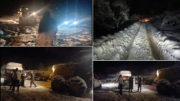 K&ouml;y Yolunda Mahsur Kalan 10 Kişi Kurtarıldı