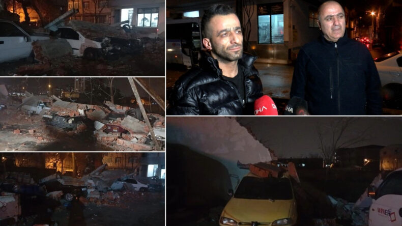 Lodos Duvarı Devrildi, Altında Kalan 10 Araç Hasar Gördü