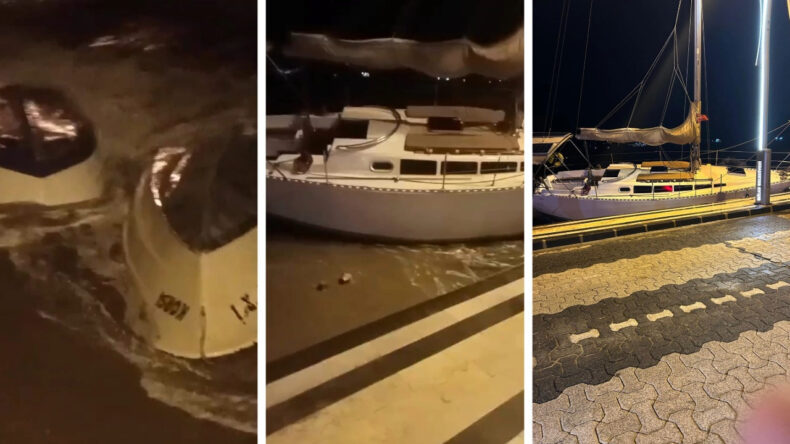 Muğla'da Fırtına: Dalgalar Bir Yatı Karaya S&uuml;r&uuml;kledi, Botlar Battı