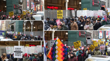 New York'ta Venezuela İle İlgili Protesto: Binlerce Kişi Savaşa Karşı Y&uuml;r&uuml;d&uuml;