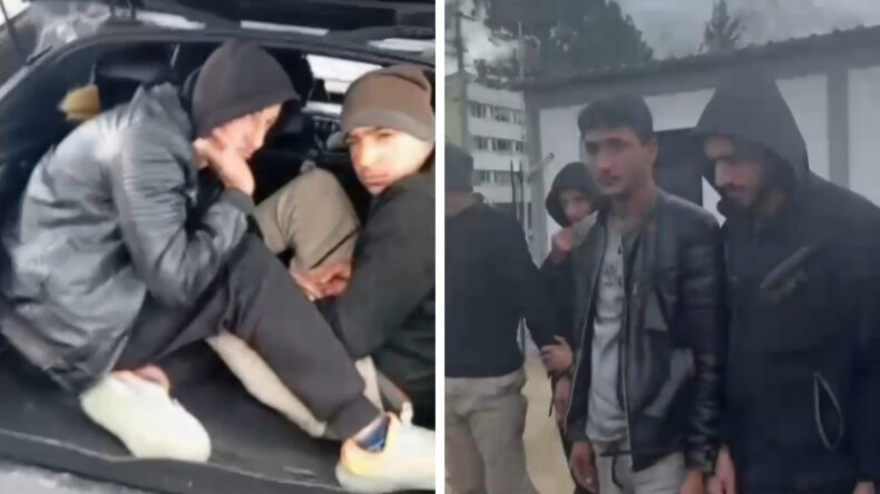 Otoyolda Durdurulan Araçta 9 Kaçak Göçmen Bulundu