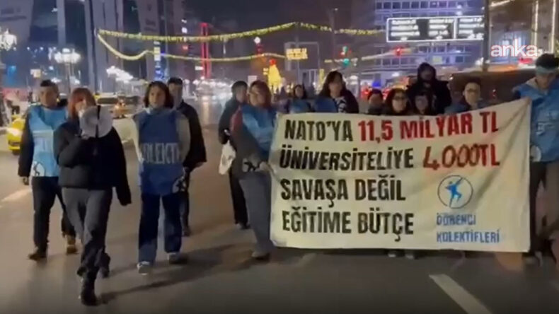 &Ouml;ğrenciler burs ve kredi zammını protesto etti: 7 kişi g&ouml;zaltına alındı