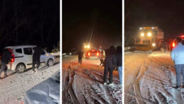 Oylat Kaplıcaları Yolu Kar Sebebiyle Kapandı: 20 Ara&ccedil; Mahsur Kaldı