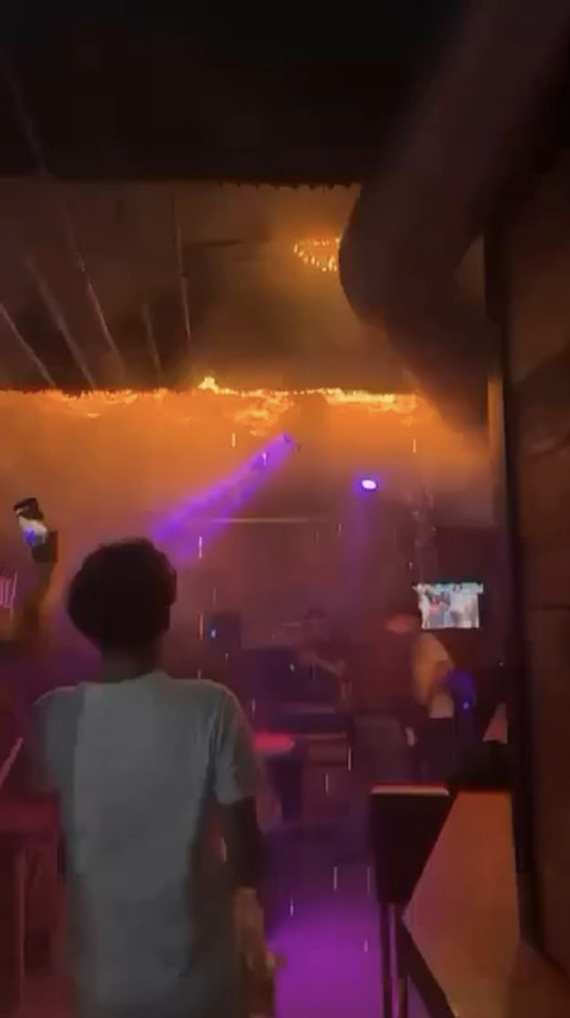 Yangın anından bir görüntü