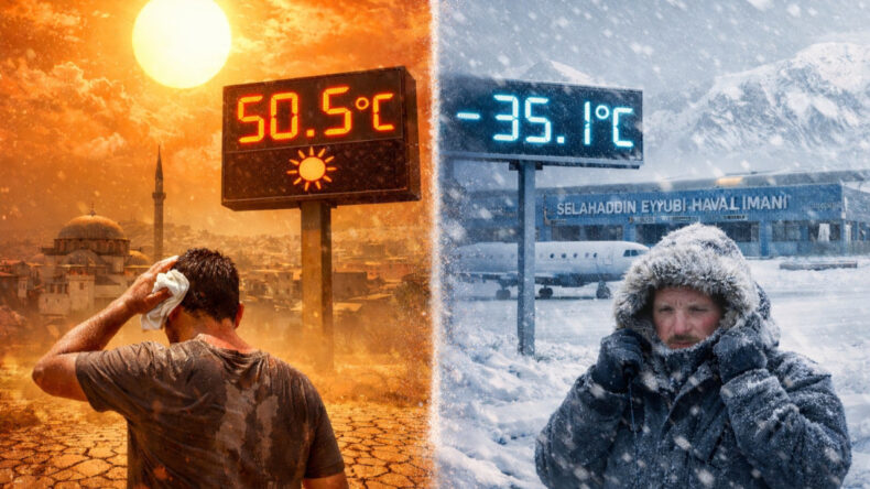 Sıcaklık Farkı 85 Dereceyi Aştı: İşte En Sıcak ve En Soğuk Yer