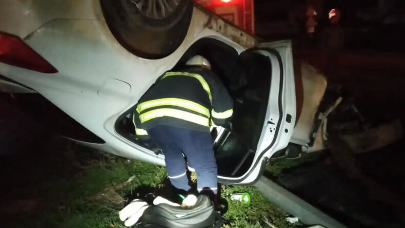 Takla atan otomobildeki 1 yaşındaki bebek yaşamını yitirdi