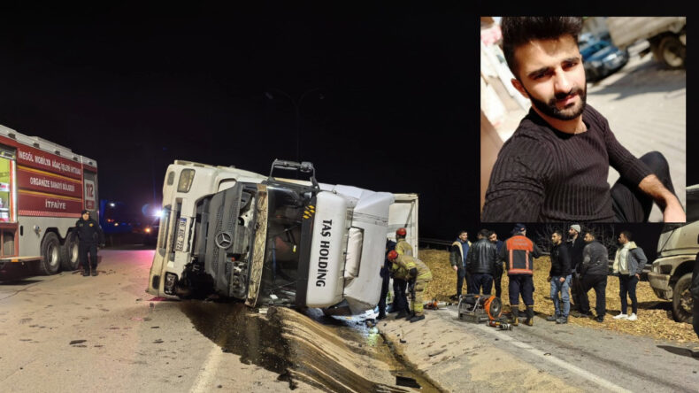 Talaş Y&uuml;kl&uuml; TIR Devrildi, Gen&ccedil; S&uuml;r&uuml;c&uuml; Hayatını Kaybetti