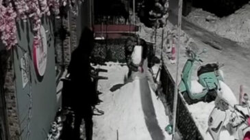 Tuhaf G&ouml;r&uuml;nt&uuml;ler: Kardan Adamı Hedef Aldılar