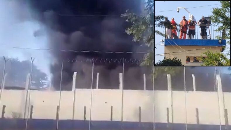 &Uuml;&ccedil; Cezaevinde Mahkumlar İsyan &Ccedil;ıkardı: 46 Rehine